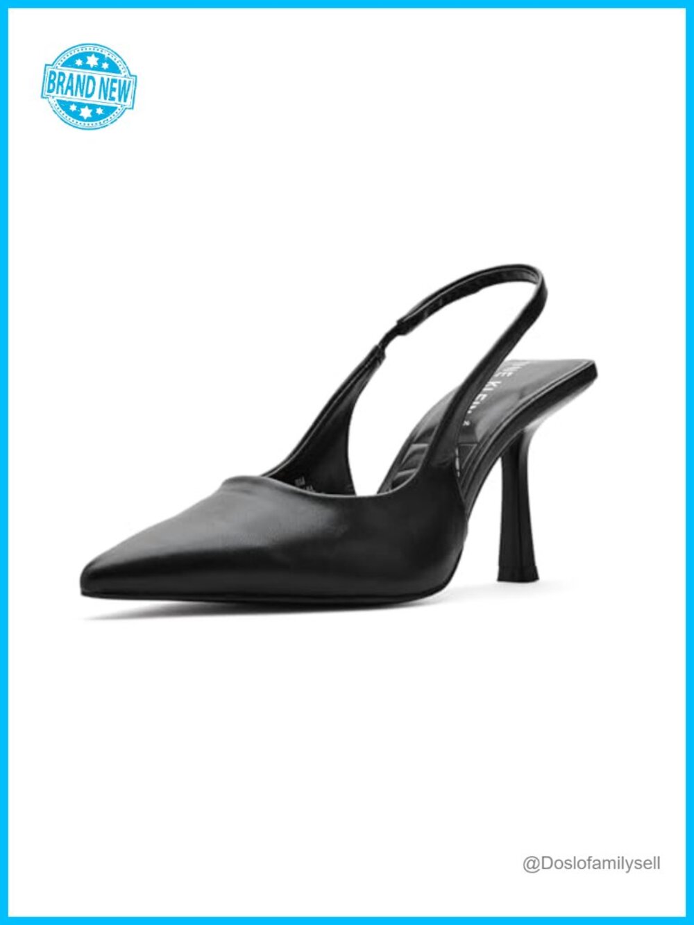 Anne Klein Itzy Slingback Pump Stiletto Pointed Toe Leather